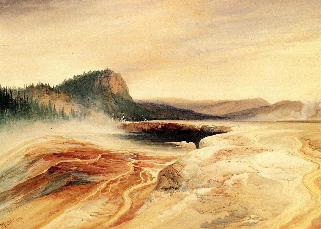 Thomas Moran Giant Blue Spring, Yellowstone